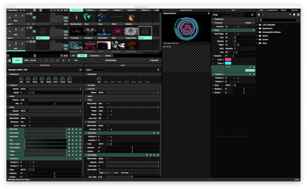 Resolume 6 Interface